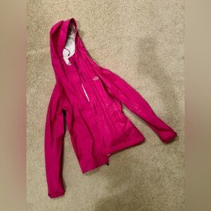 The North Face pink rain jacket